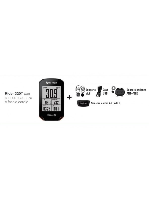 GPS Bryton Rider 320T con cadenza e fascia cardio