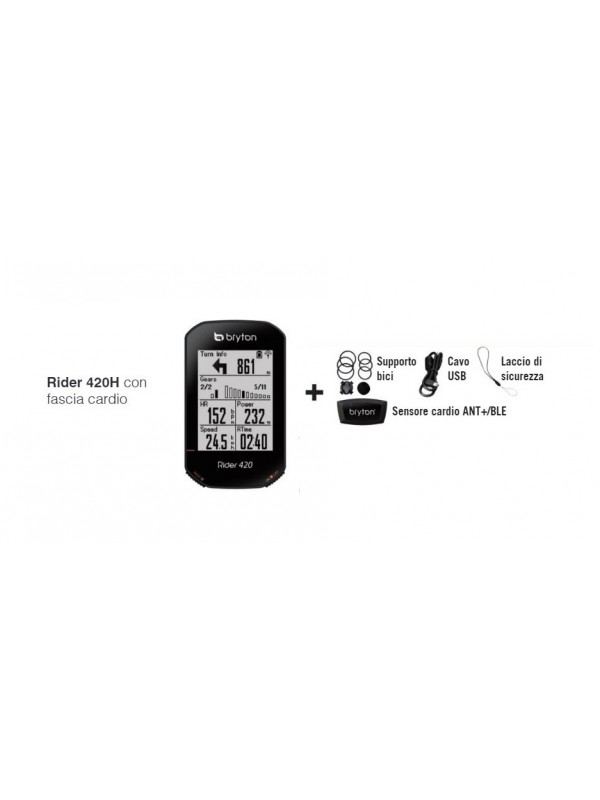 GPS Bryton Rider 420H con fascia cardio