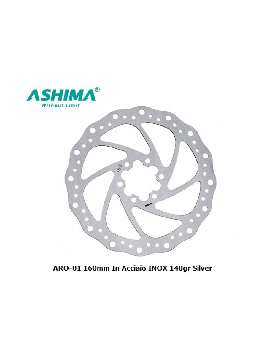 Disco Freno Ashima ARO-01 160mm 140gr Silver 6 Fori 