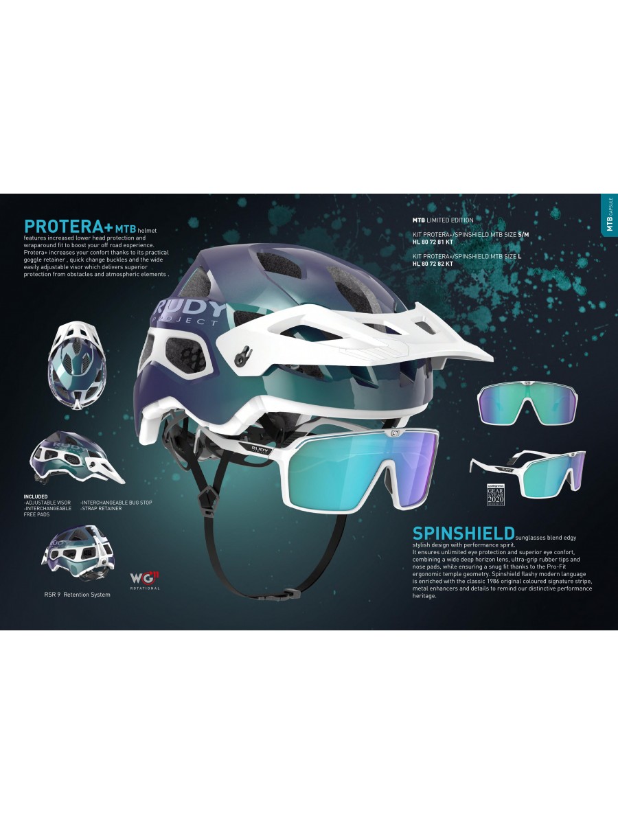Casco e Occhiali Bici Rudy Project Kit Protera+ e Spinshield Mtb edizione limitata