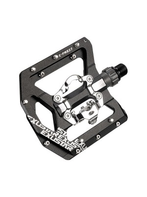 Pedali Doppio Uso EXUSTAR E-PM827 in Alluminio Perno in Cr-Mo Nero