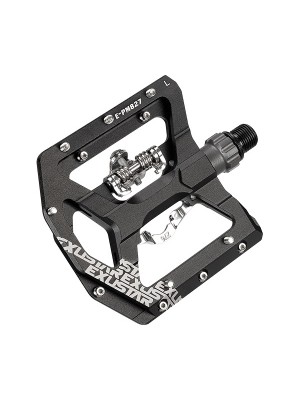 Pedali Doppio Uso EXUSTAR E-PM827 in Alluminio Perno in Cr-Mo Nero