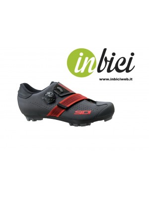 Scarpe Mtb SIDI AERTIS Grigio / Rosso con chiusura Firmor e Tecno - 3 System 