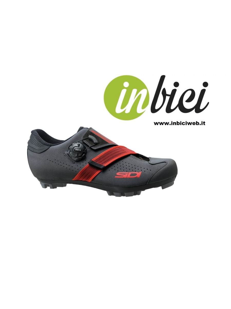 Scarpe Mtb SIDI AERTIS Grigio / Rosso con chiusura Firmor e Tecno - 3 System 